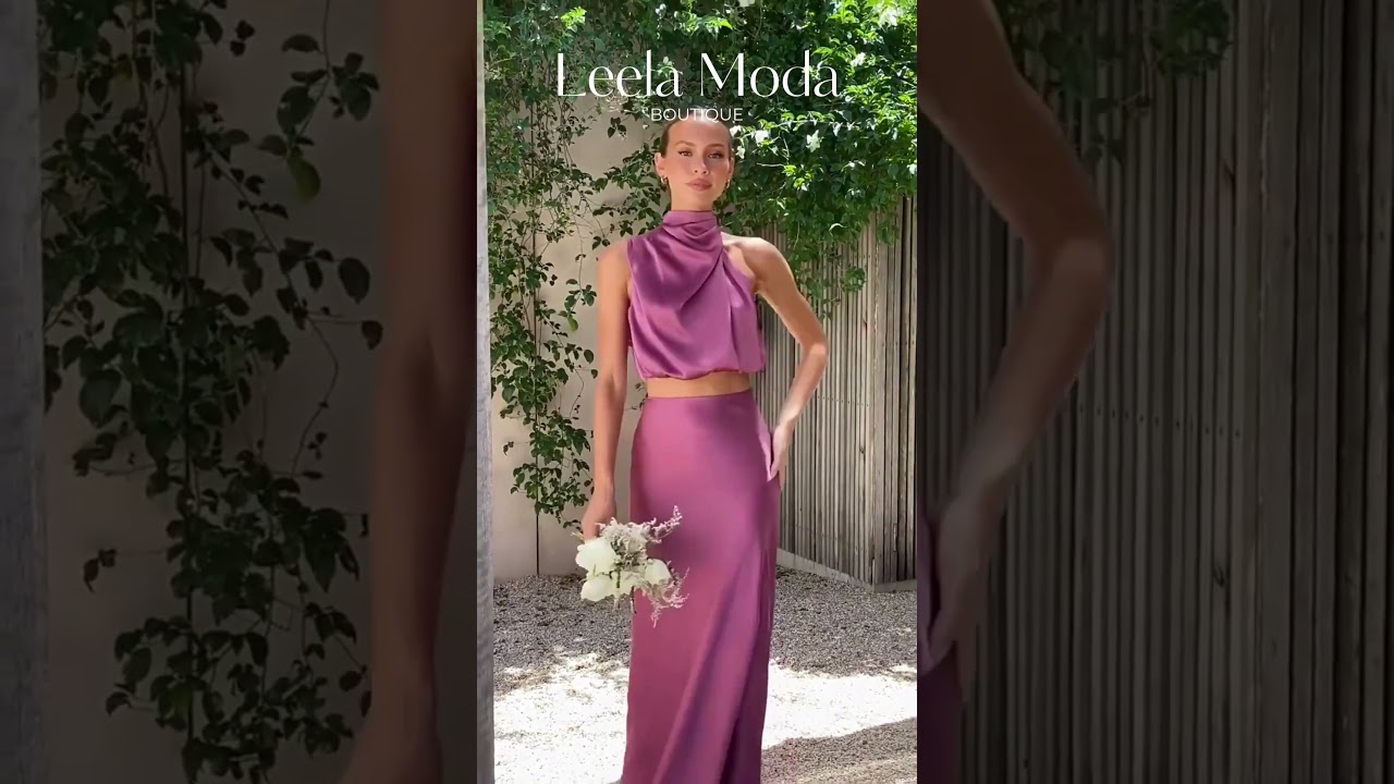 Abito Donna Elegante - Top e Gonna Satinato