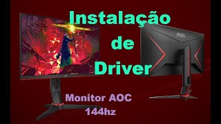 Tutorial instalação de driver do Monitor AOC Hero 144Hz + App de configuração das cores