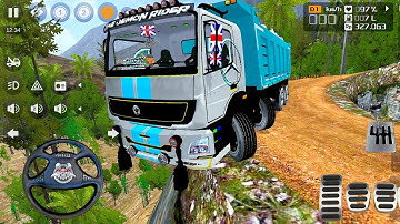 Indian 4x4 Power Full Stones Transporter Truck Driving In Indian Offroad | Bus Simulator Indonesia 