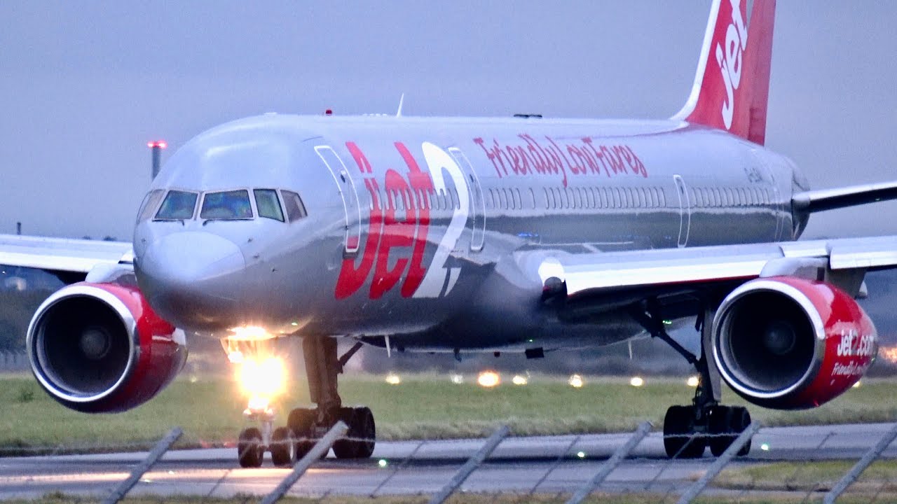 37 YEARS OLD Jet2 B757-200 Landing and Take Off at Liverpool Airport, 2024