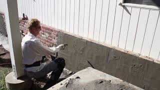Stucco over brick walls