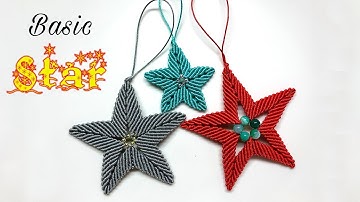 Macrame Noel decorate tutorial: The basic star pattern - the most easiest  Christmas decoration
