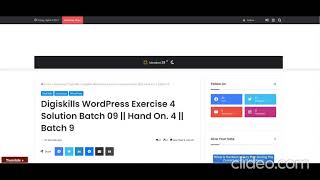 Digiskills‎ WordPress Exercise 4 Solution Batch 09 || Hand On. 04 || Batch 9 Wealth