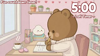 5 Minute Countdown Timer for Classroom 📖 | Lofi Music 🎵