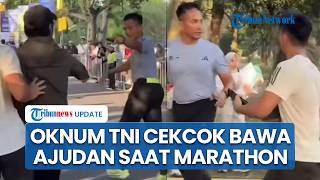 Viral Video: TNI Officer Clashes at Marathon, Angered After Aide Stopped by Marshal for Missing BIB