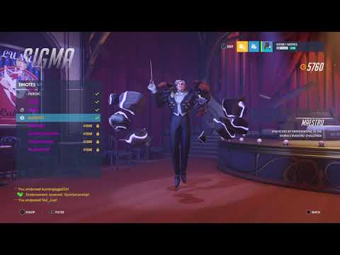 Sigma's Maestro Emote and Skin