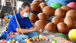 Esses ovos cozidos vem em cores do arco iris