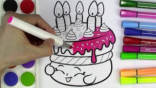 Shopkins Coloring Pages Season 1 Cake Wishes and Sugar Lump