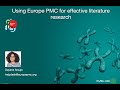 Using europe pmc for effective literature research