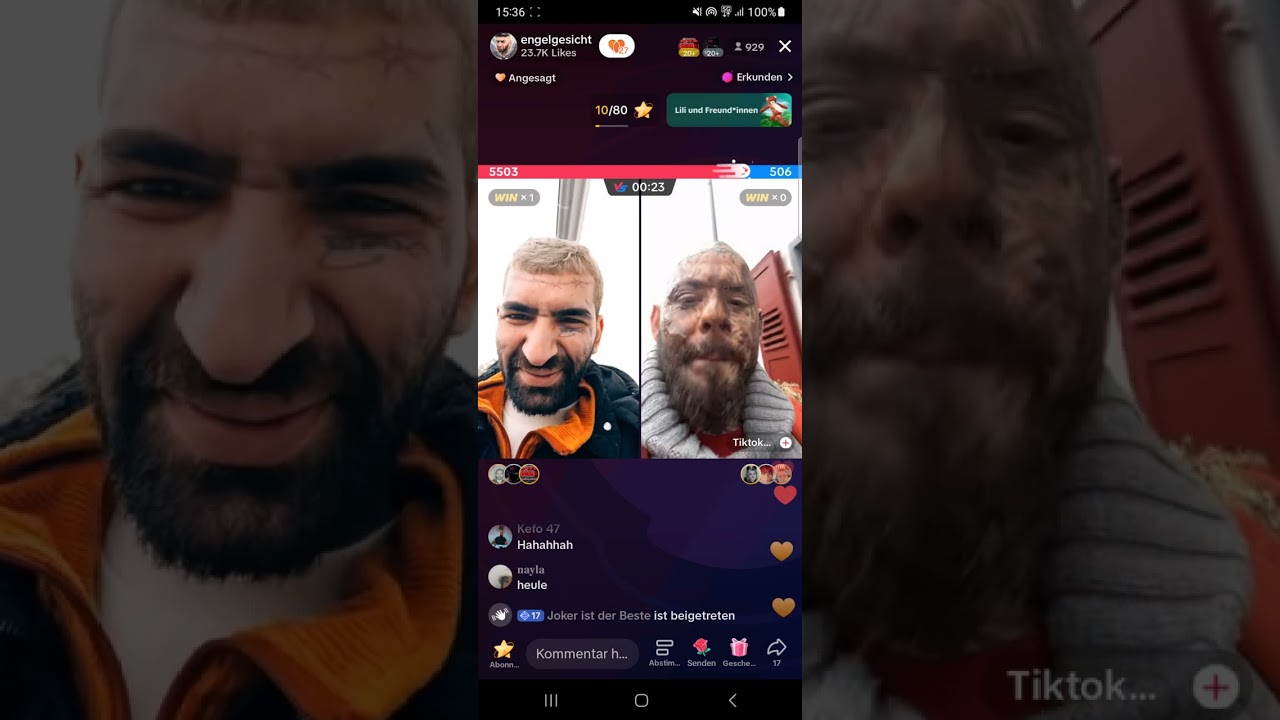 Engelgesicht vs Rocky Matchtime mit lachkick strafen