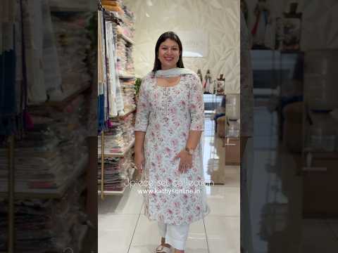 Kurti Set Designed With A Soft Chiffon Dupatta And Handcrafted Details 