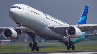 SERU! Melihat Dari Dekat B747 TAKEOFF - Video Pesawat Takeoff Landing di Bandara Jakarta dan Solo