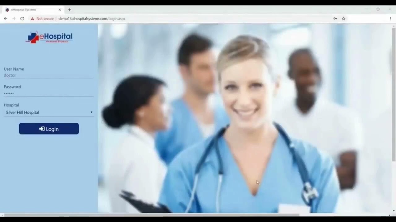demo of Hospital management system