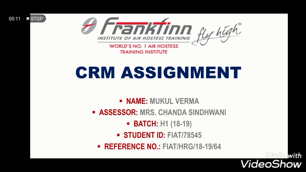 frankfinn crm assignment