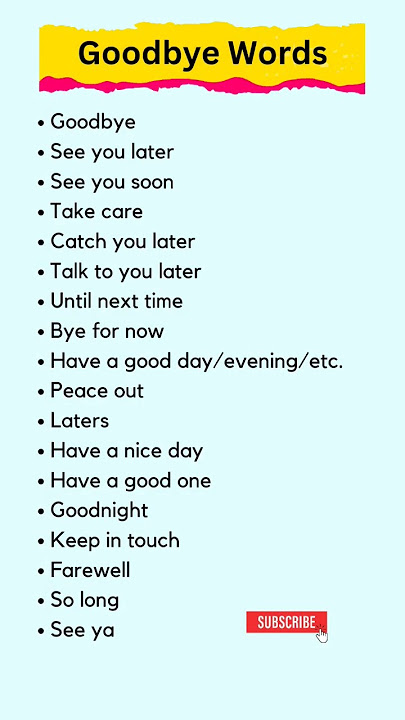 Goodbye Words And Sentence. #shorts #englishspeaking