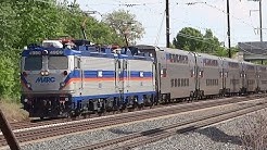 Amtrak & MARC Trains Through Harmans, Maryland