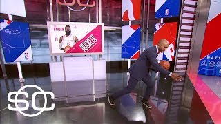Jay Williams demonstrates James Harden's unique footwork | SportsCenter | ESPN