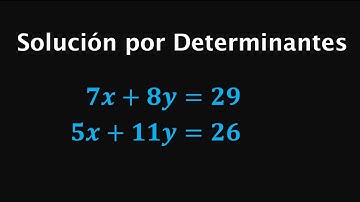 Sistema de Ecuaciones 2x2 🎲 - Solución por Determinantes 3de4  - Rivera