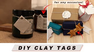 DIY Air Dry Clay Gift Tags