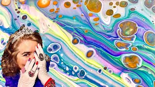 Violet Speckled Vortex - Dramatic Ripple Pour or Ring Pour with Silicone Cells!