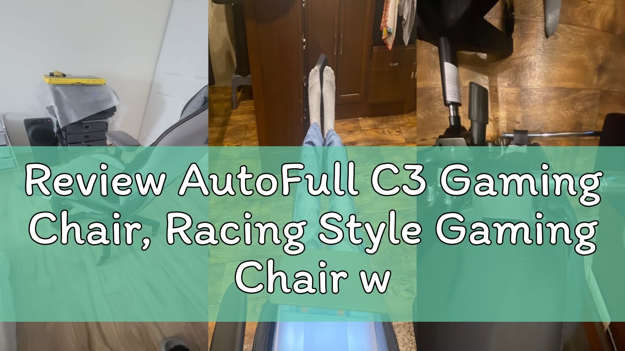 Review AutoFull C3 Gaming Chair, Racing Style Gaming Chair with Ergonomic Lumbar Support,Adjustable