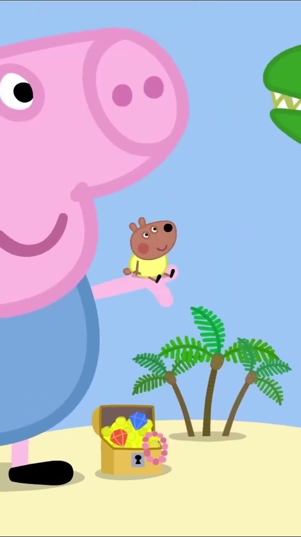 Giant George Meets The Giant Dinosaur #shorts #peppapig