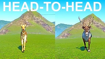 Pronghorn Antelope vs Reindeer A Head to Head Speed Race in Planet Zoo