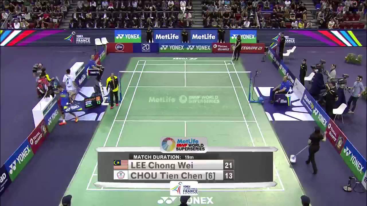 Yonex French Open 2015 Badminton F M2-MS Lee Chong Wei vs Chou Tien Chen