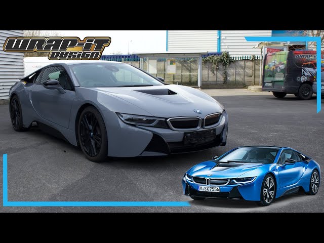 Aim Detailing - BMW I8 fully vinyl wrapped Nardo Grey with