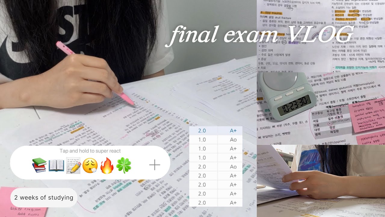 간호대생 시험기간 브이로그 🔥 너무나도 치열했던 2주간의 기록 