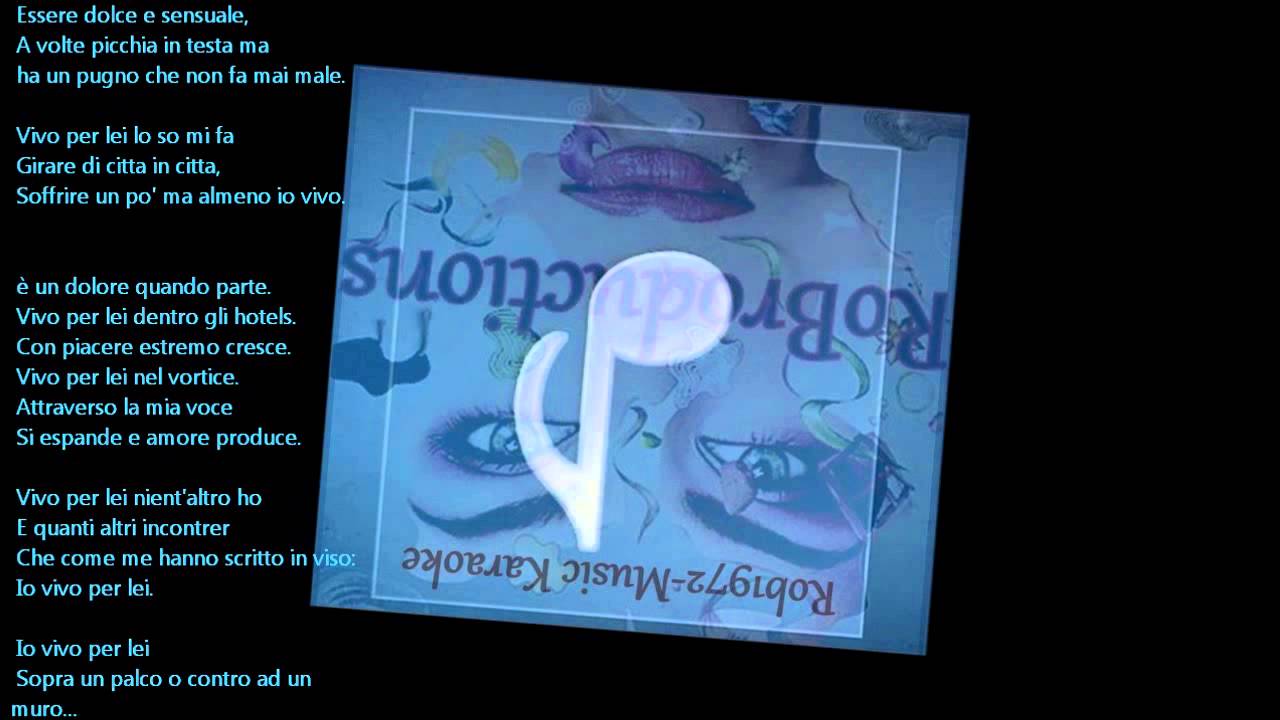 Vivo Per Lei Cover Karaoke For Females Male Voice And Lyrics Youtube