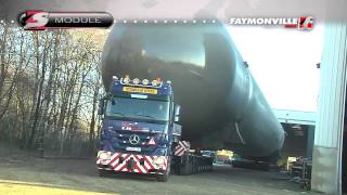 FAYMONVILLE ModulMAX - MAXtrans used S-modules to transport a 400t tank!