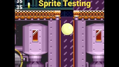 Super Sonic Sprite Testing GIF with sound.