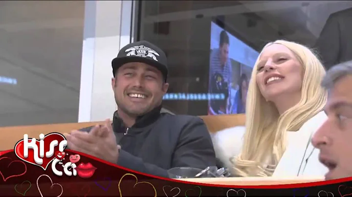 Lady Gaga & Taylor Kinney on Blackhawks Kiss Cam