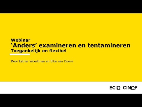 Webinar anders toetsen en examineren