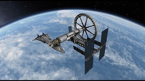 Epic rotating space station in KSP