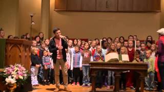 David Archuleta and One Voice Children's Choir in rehearsal for Celebration of Christ