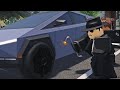 Police detectives use cybertruck as a bait car