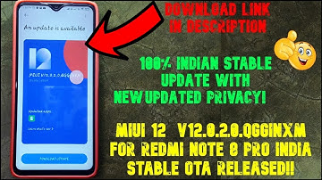 Redmi Note 8 Pro India MIUI 12 v12.0.2.0 QGGINXM Stable New Update Rolling Out Download Link 👇👇|2020