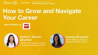 Day1 How to Grow and Navigate Your Career