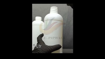 Introducing the 1 Ltr HDPE Material Milky White Bottle(Bamboo Bottle)with Cap & Plug by M.C.PIPWALA