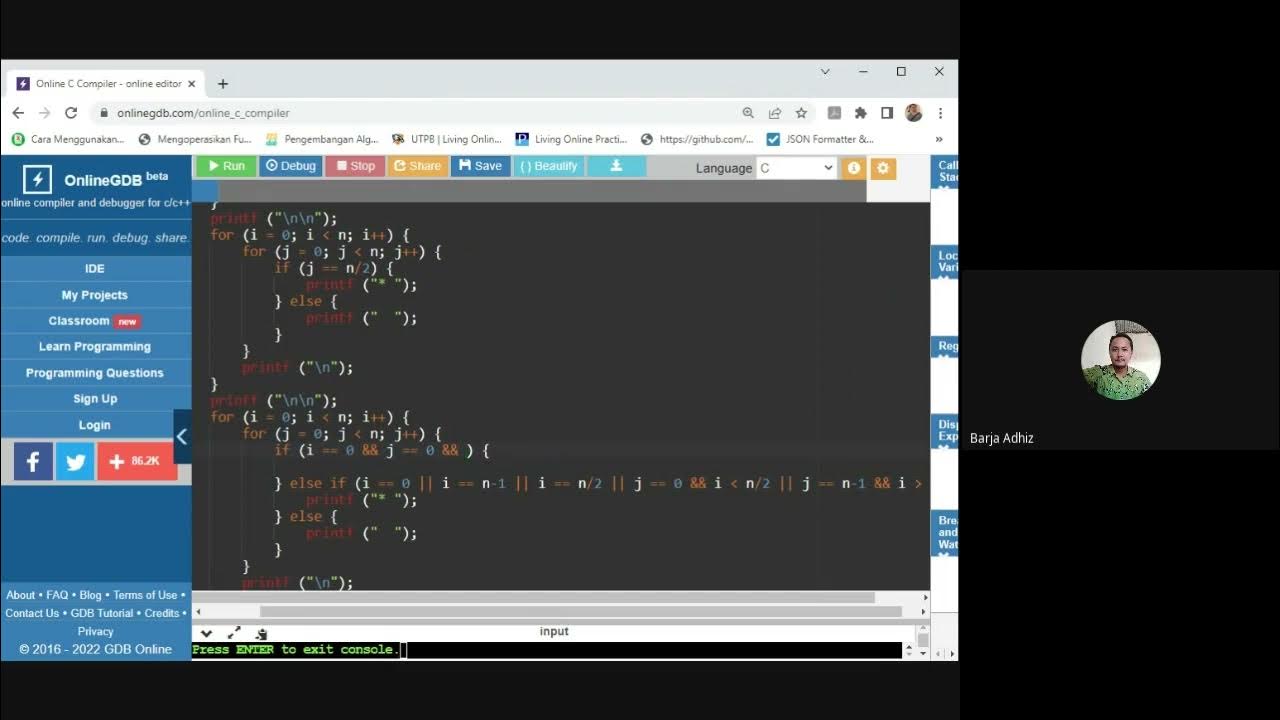 Source Code Bahasa Pemrograman C Membuat Berbagai Bentuk Pola Huruf ...