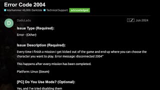 How To Resolve Warhammer 40,000: Darktide Error Code 2004?