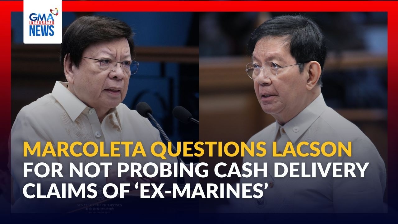Marcoleta questions Lacson for not probing cash delivery claims of ex-Marines | GMA Integrated News