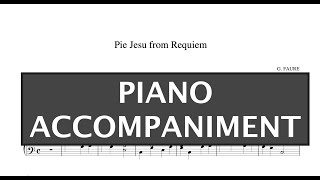 Pie Jesu (G. Faure) - C Major Piano Accompaniment - Karaoke