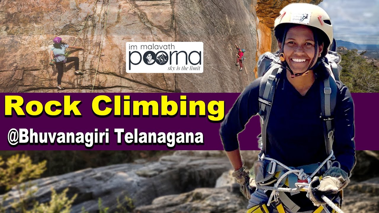 Malavath Poorna Rock Climbing at Bhuvanagiri Telanagana Rock Climbing