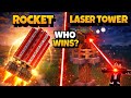 I Built a Rocket and Laser Tower in Minecraft!Insane Redstone Builds | Minecraft Hindi