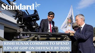 Rishi Sunak commits to spend 2.5% of GDP on defence by 2030