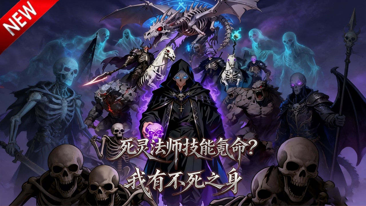 💥【新番上线】穿越游戏异界，觉醒死灵职业，以金手指逆转天命，开启无敌之路！《死灵法师技能氪命？我有不死之身》全集 Multi SUB #热血 #漫剧 #动漫魔女