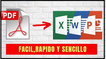 COMO CONVERTIR ARCHIVOS DE PDF A WORD,EXCEL,POWERPOINT....sin programas